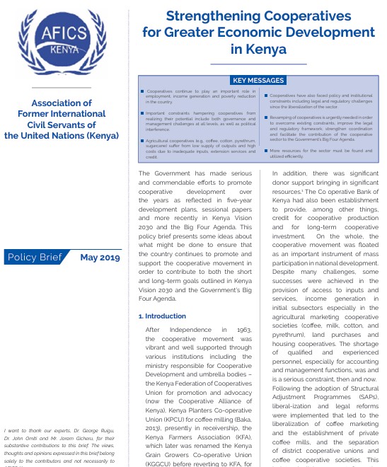 Cooperatives & Development in Kenya